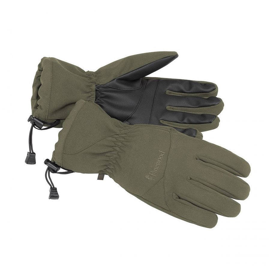 Pinewood Padded 5-finger gloves, dark green 1/1