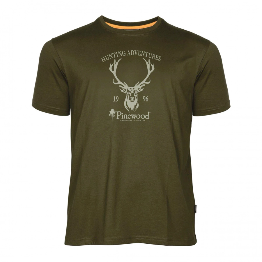 Pinewood Recycled Outdoor men's t-shirt, olive green 1/4