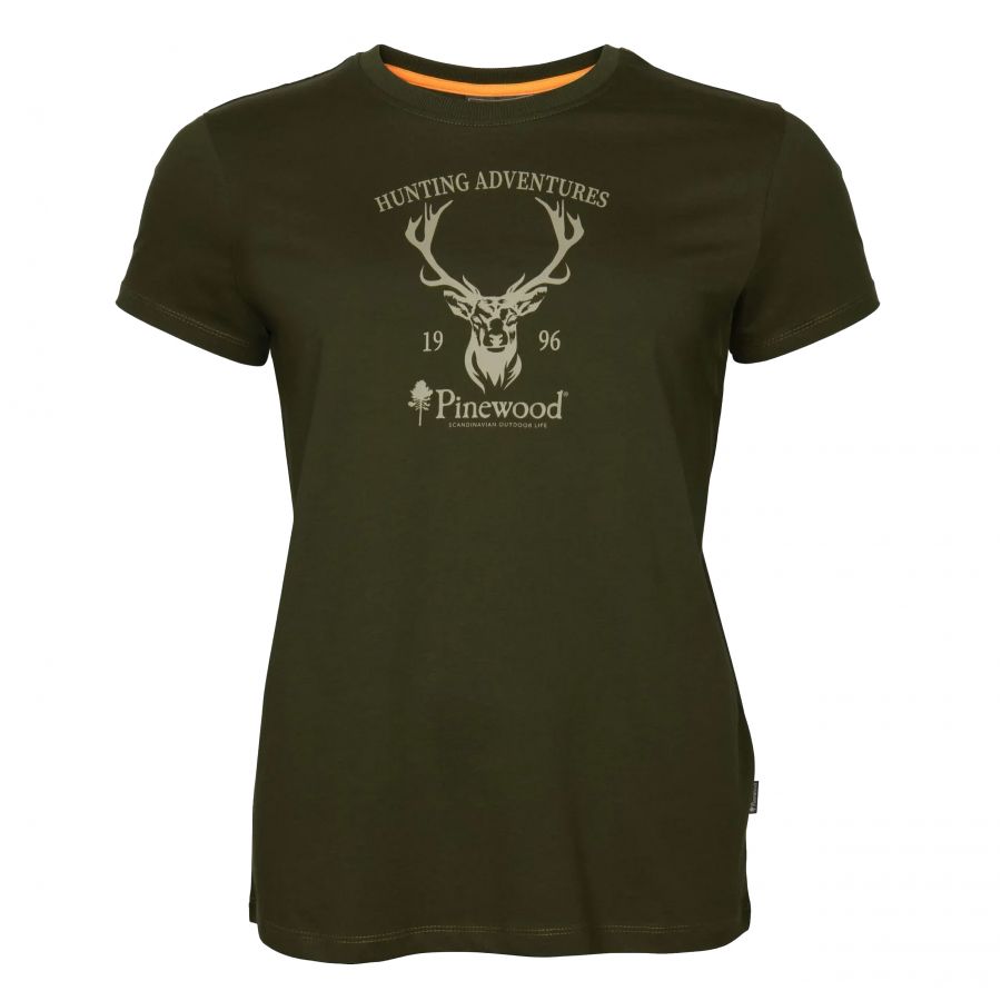 Pinewood Red Deer green women's t-shirt 1/4