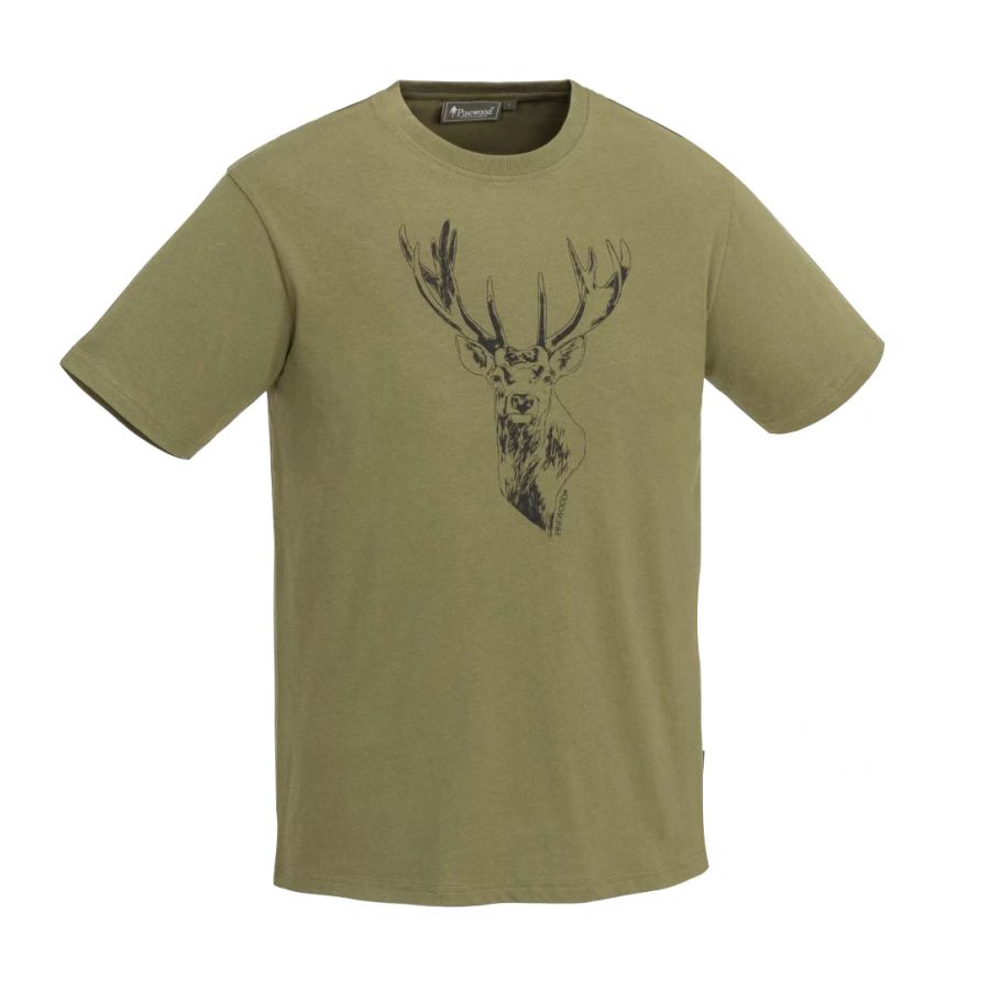 Pinewood Red Deer men's olive shirt 1/2