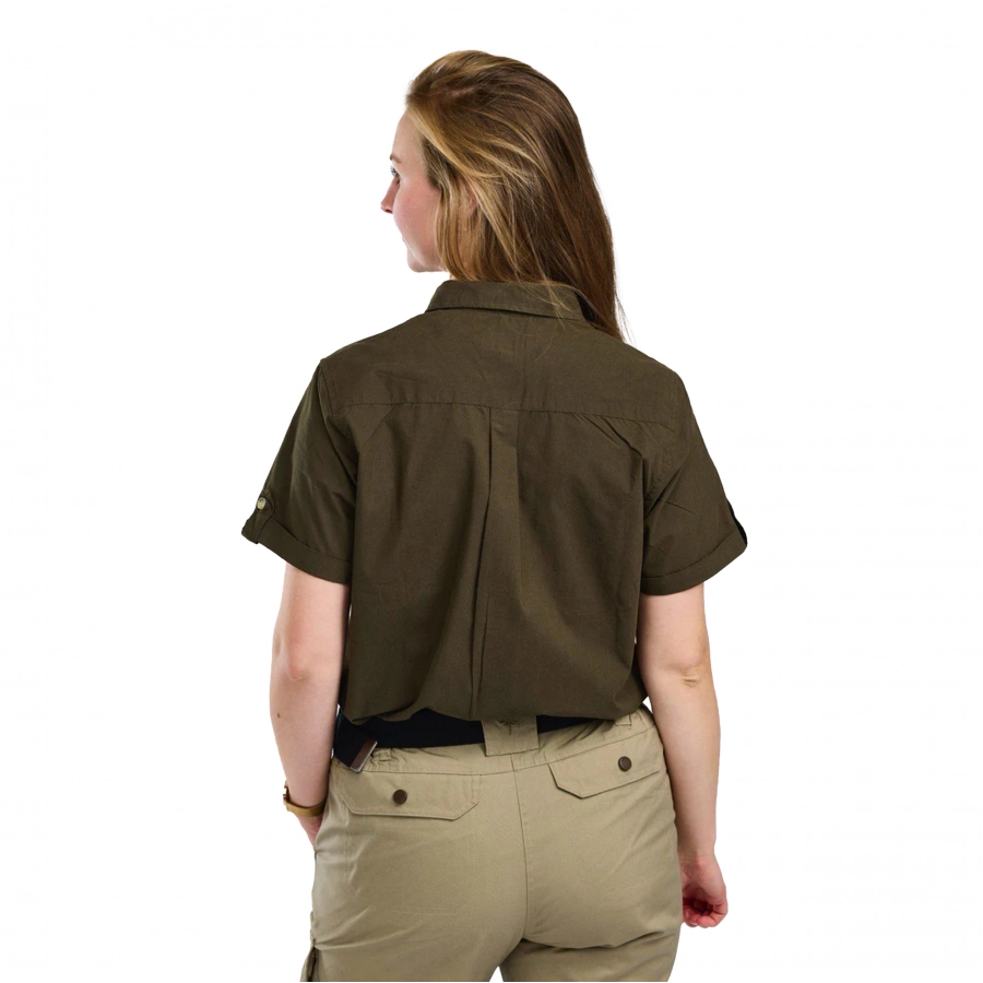 Pinewood Safari women's short sleeve shirt, green 4/4