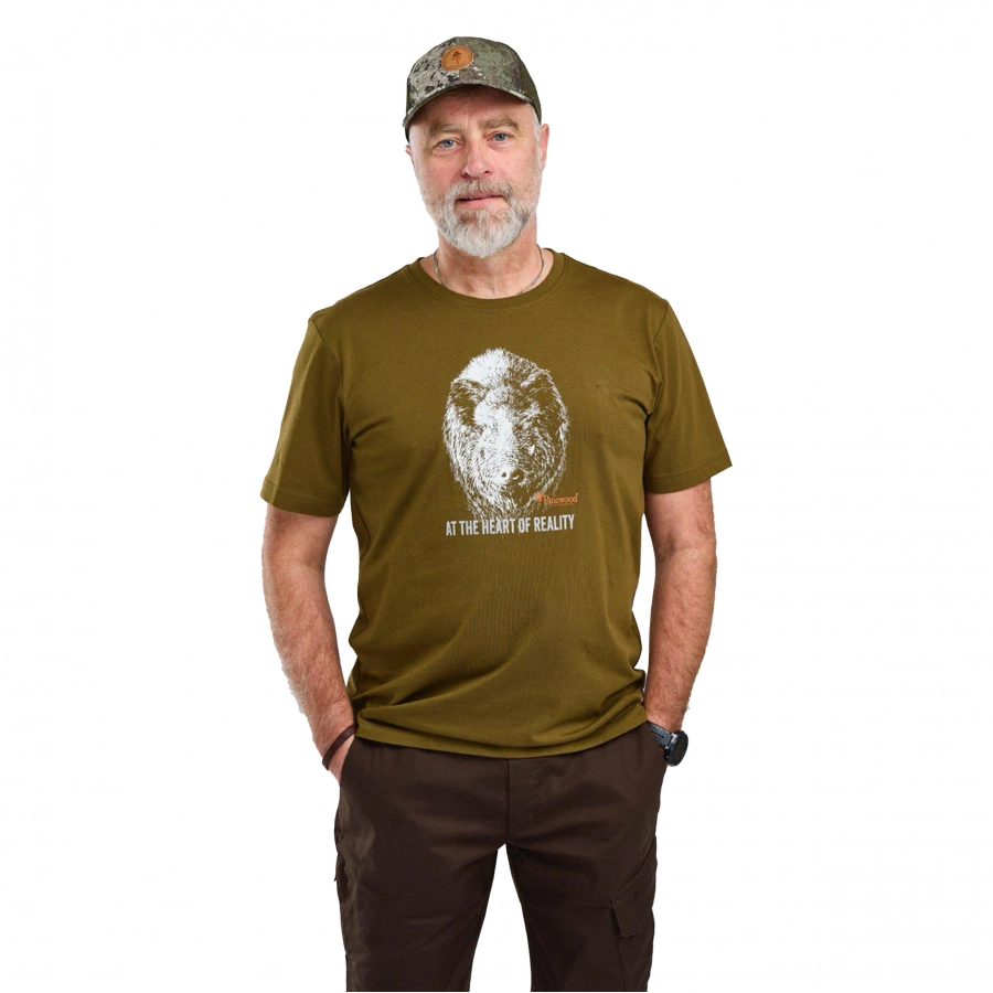 Pinewood Wild-Boar men's t-shirt, olive green 2/4