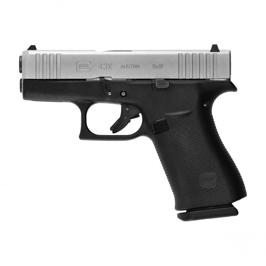 Pistolet Glock 43X Silver kal. 9x19 mm para 1/12