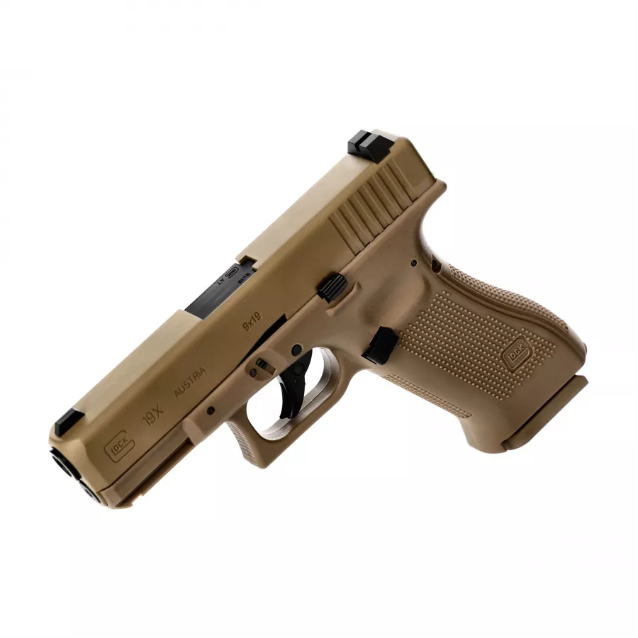 Pistolet wiatrówka Glock 19X blowback 4,5 mm coyote BB CO2 3/9