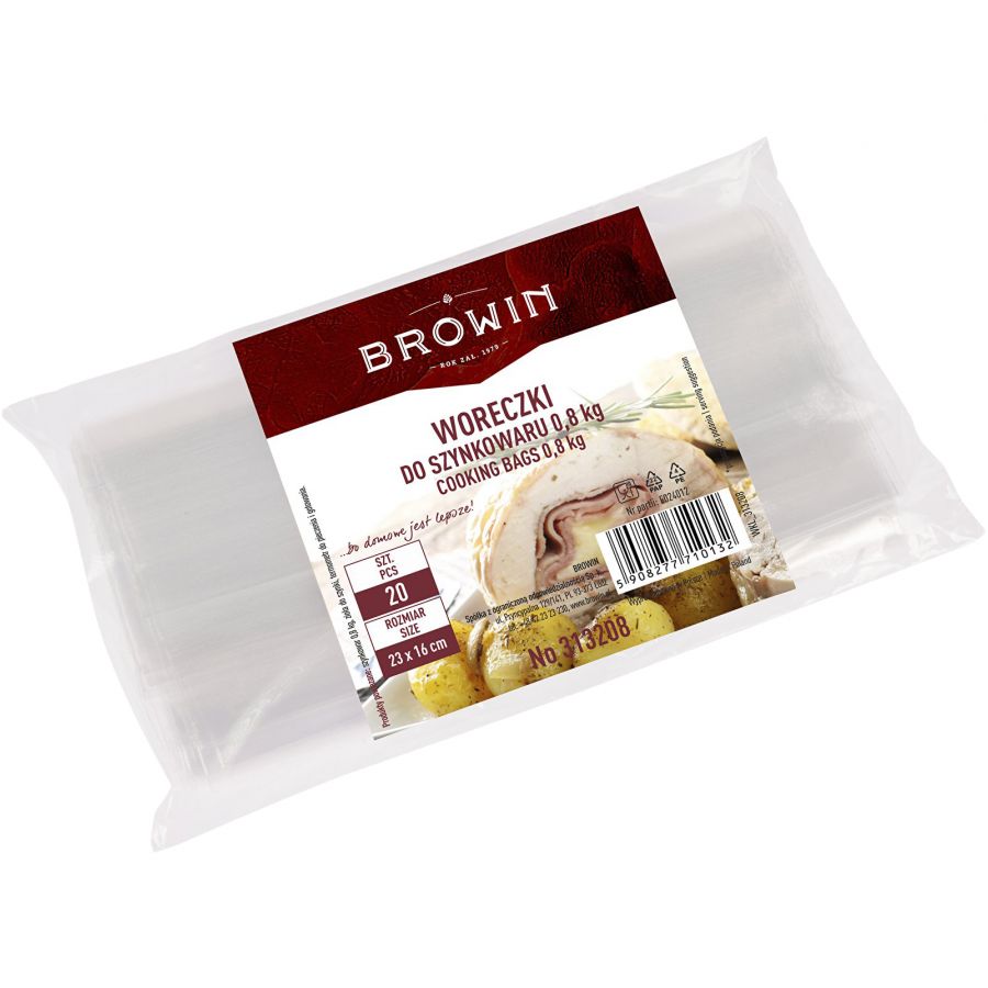 Plastic pouches for ham cooker 3 kg 20 pcs 1/4