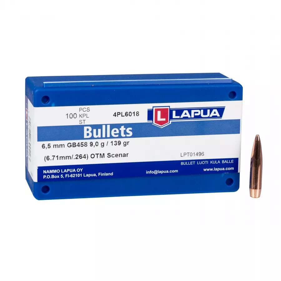 Pocisk LAPUA Scenar 6,5 / .264. 9 g / 139 gr 100 szt. 1/1