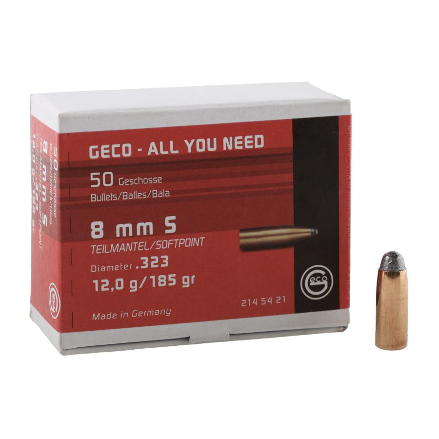 Pociski GECO kal. .8mm 12,0g / 185 gr 1/4
