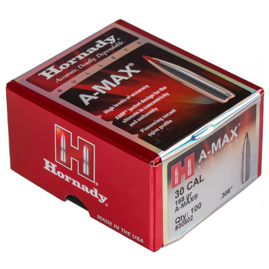 Pociski Hornady 30 A-Max 168gr (.308), (100szt.) 3/5