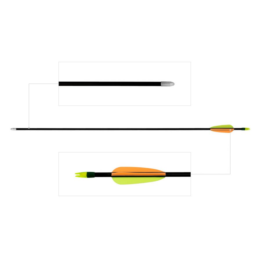Poe Lang arrow with fiberglass 28" gr discs black 2/4