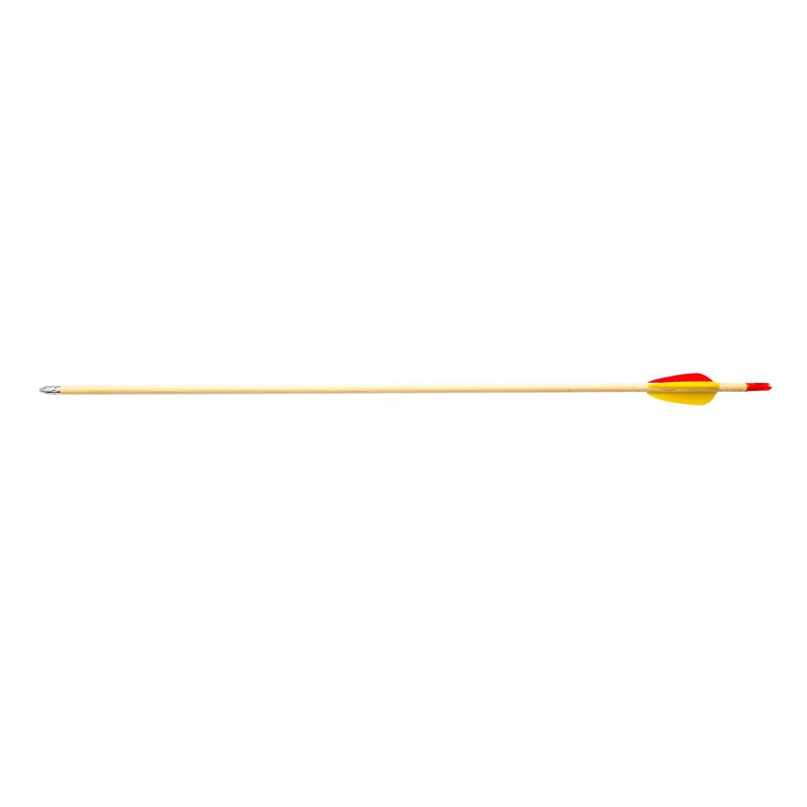 Poe Lang wooden arrow 24" smooth target arrowhead 1/5