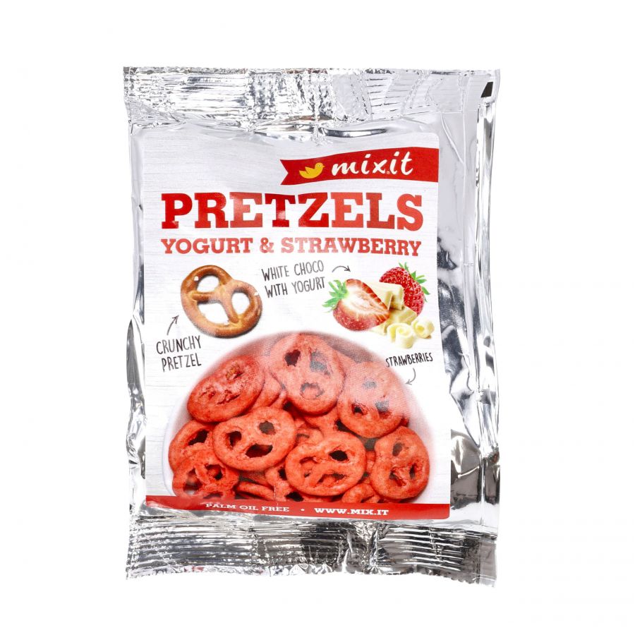 Precelki Mixit do kieszeni jogurt i truskawki 70 g 1/2