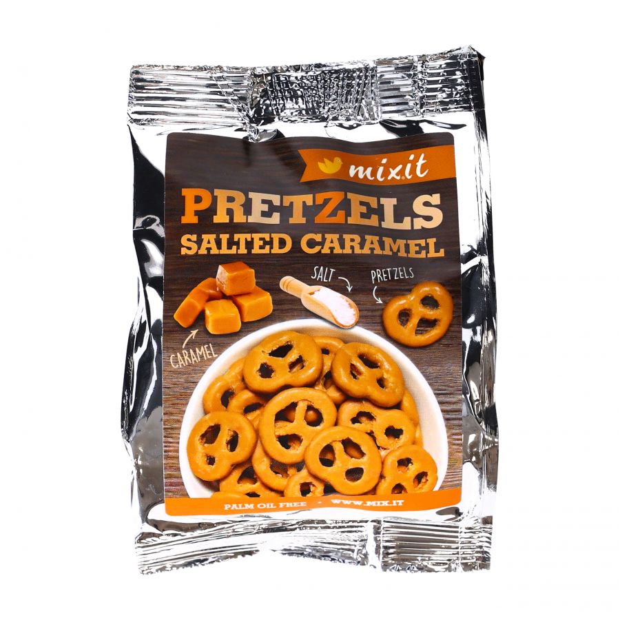 Precelki Mixit do kieszeni słony karmel 70 g 1/2