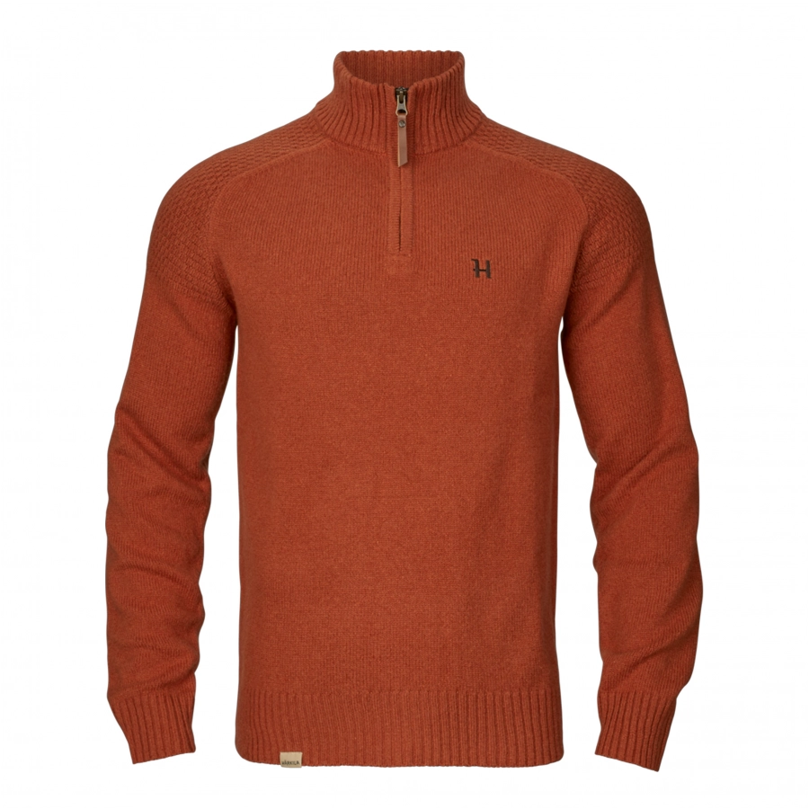 Pulower Harkila Vincent half zip Bombay brown 1/2