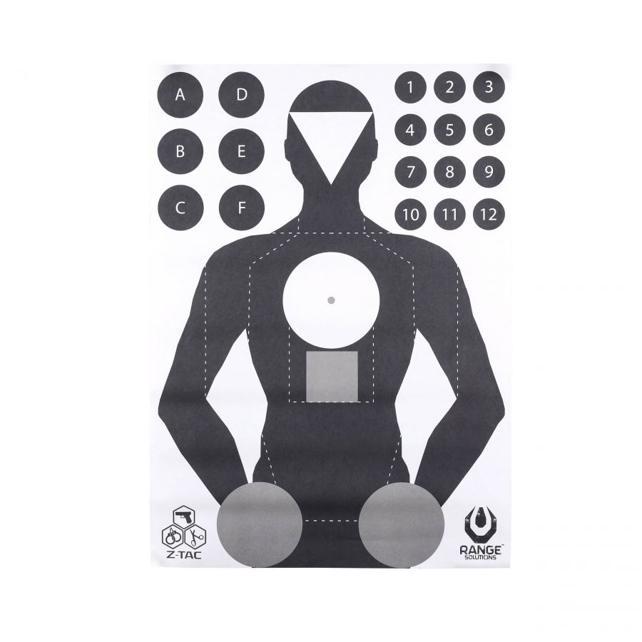 Range Solutions Z-TAC 50pcs Syl shooting targets 1/3