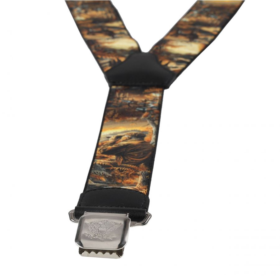 Ranger 4 cm men's suspenders, printed, brown 4/4