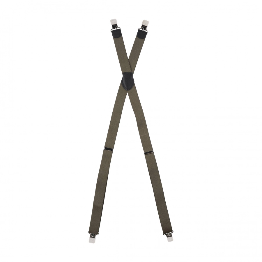 Ranger men's suspenders 4 cm, plain, olive green 1/4