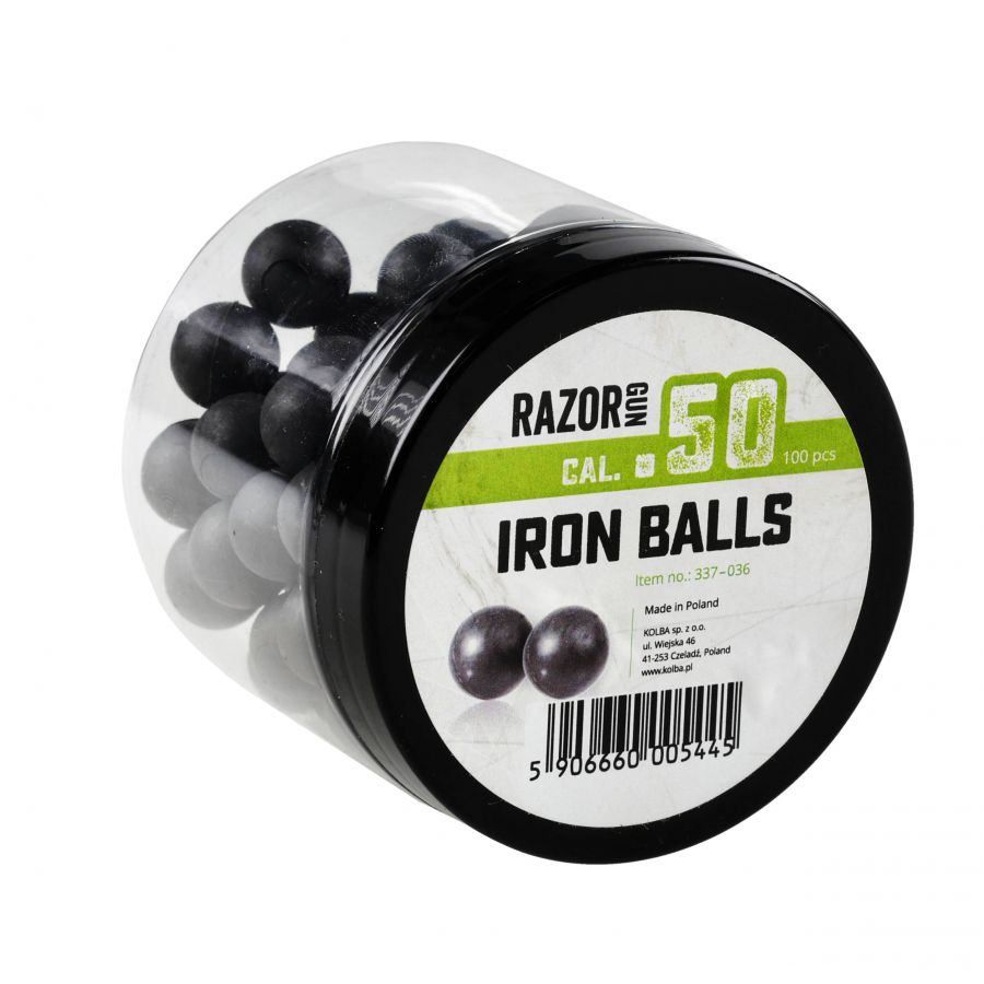 RazorGun .50 caliber rubber-metal balls / 100 pcs. for Umarex HDR50 HDP50 2/3