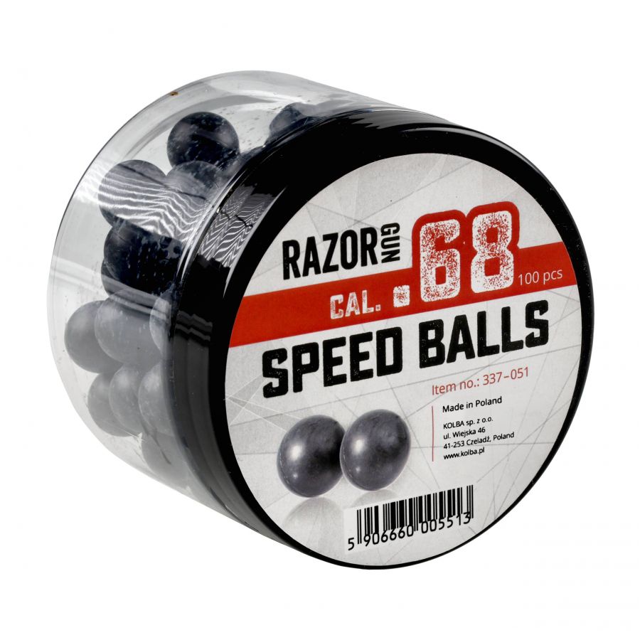 RazorGun .68 cal. rubber balls / 100 pcs. for Umarex T4E HDS and SG-68 2/3
