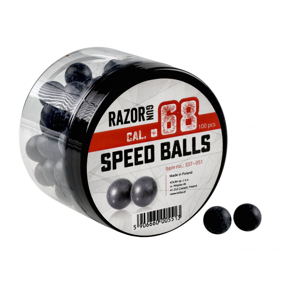 RazorGun .68 cal. rubber balls / 100 pcs. for Umarex T4E HDS and SG-68 1/3