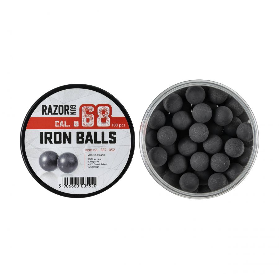 RazorGun .68 caliber rubber-metal balls / 100 pcs. for Umarex T4E HDS i SG-68 3/3