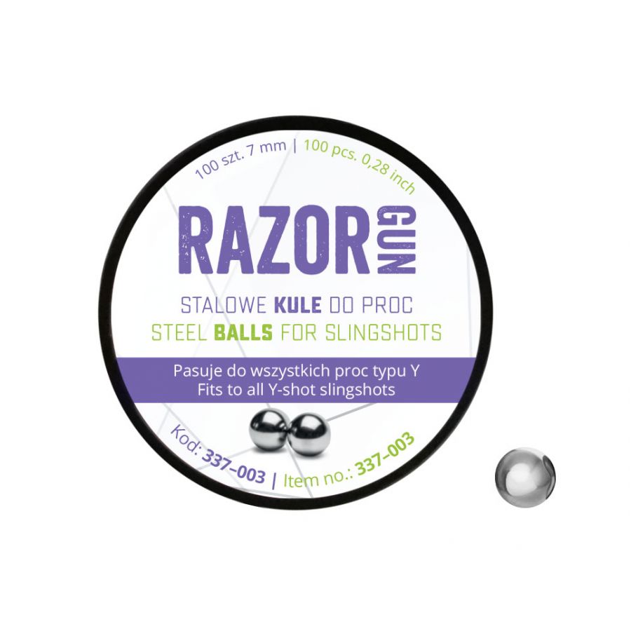 RazorGun 7mm slingshot balls 100 pcs. 1/2
