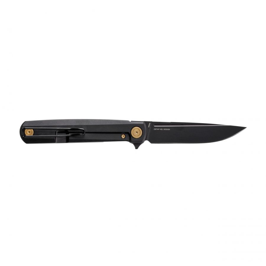 Real Steel G-Frame satin knife, black and gold, sk 2/6