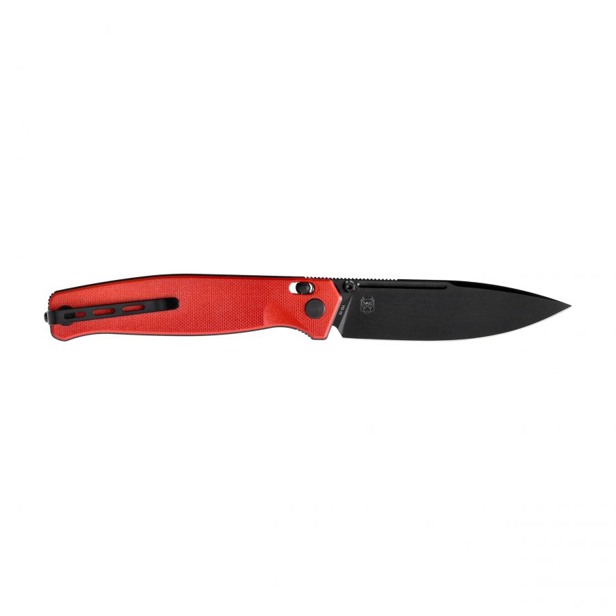 Real Steel Huginn black and red folding knife 2/6