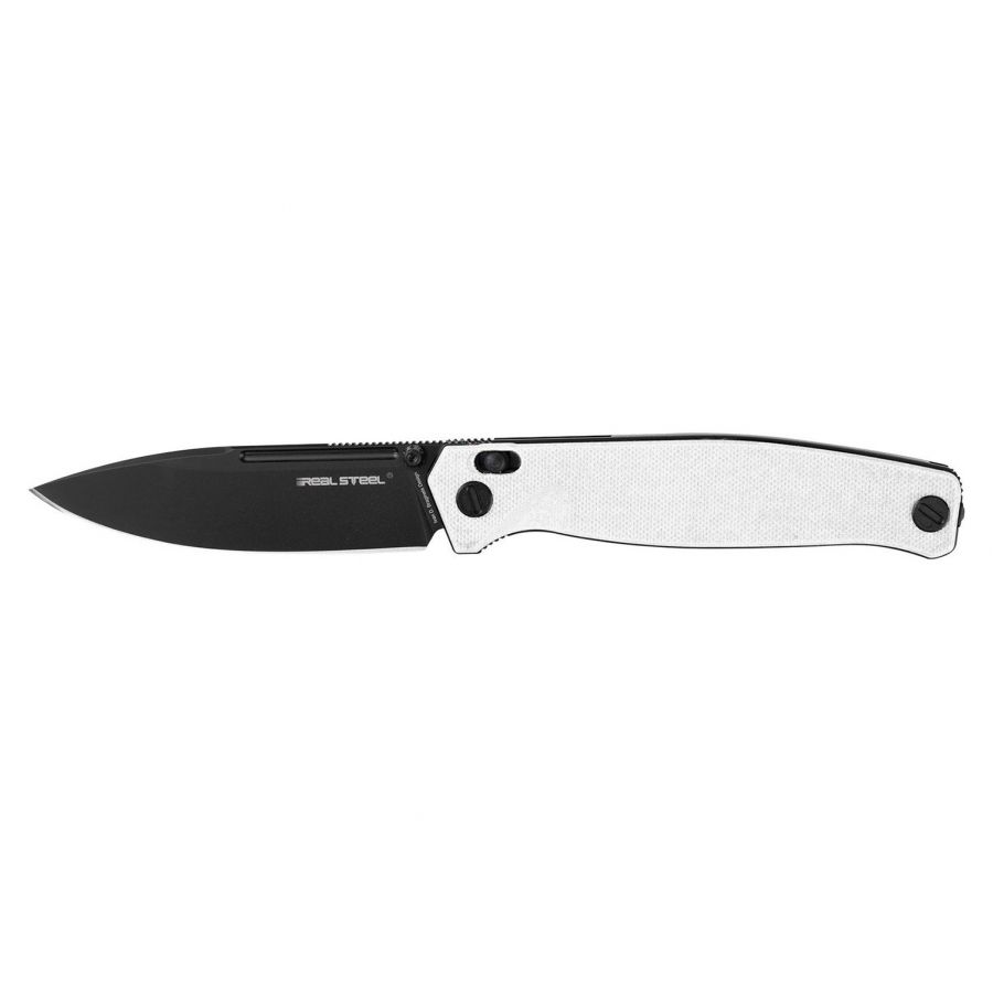 Real Steel Huginn black and white folding knife 1/1