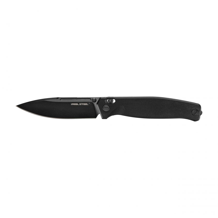 Real Steel Huginn black folding knife 1/6