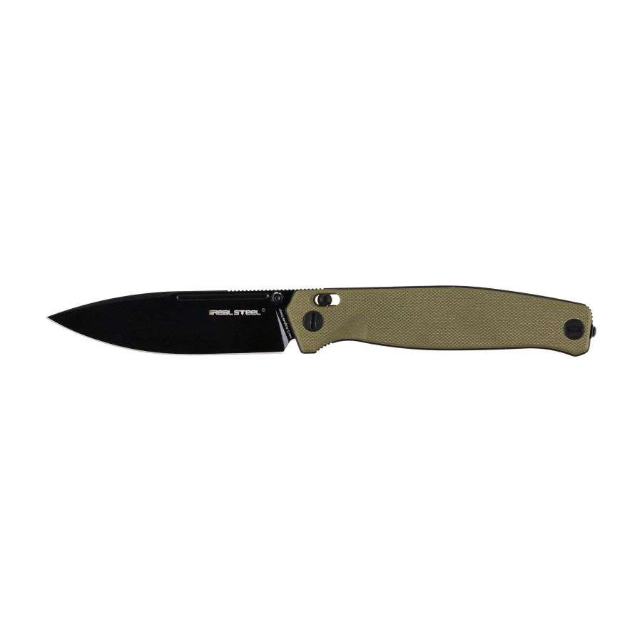 Real Steel Huginn black-olive folding knife 1/5