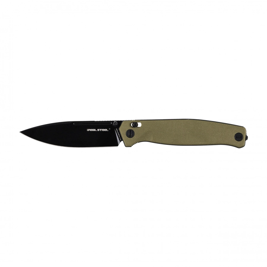 Real Steel Huginn black-olive folding knife 1/5