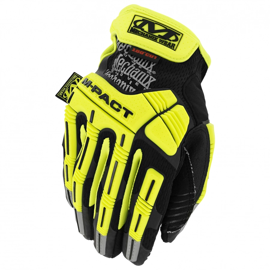 Rękawice Mechanix Wear Hi-Viz M-Pact D5 żółte 1/6