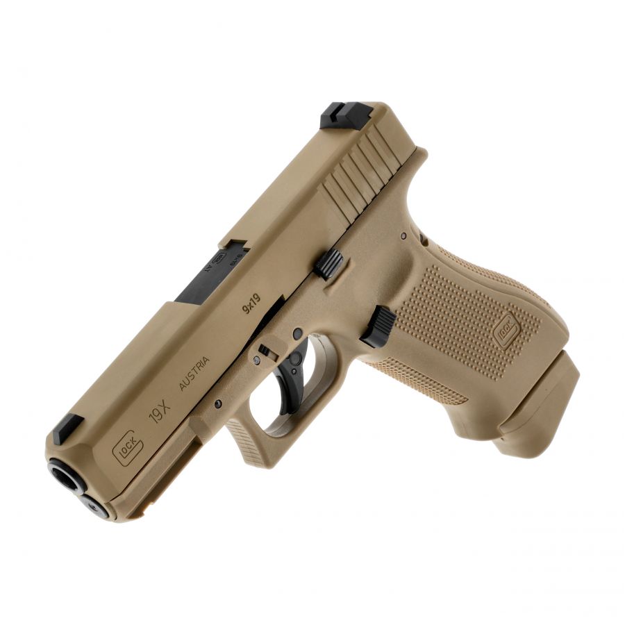 Replica ASG Glock 19X 6 mm coyote CO2 pistol 3/9
