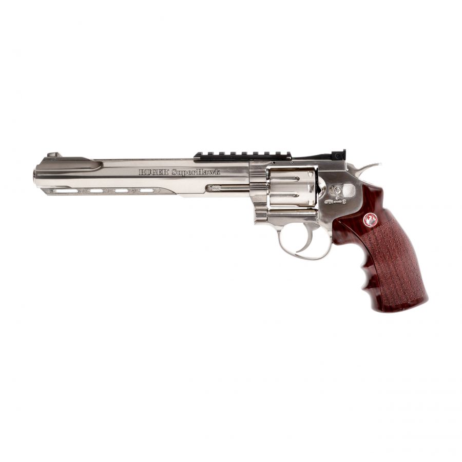 Replica ASG revolver Ruger Superhawk 8" 6 mm chrome 1/10