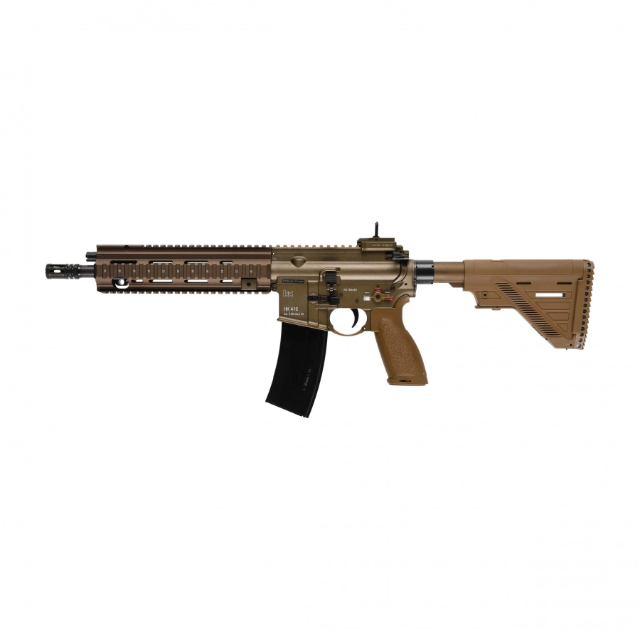 Replika karabinek ASG H&K Heckler&Koch HK416 A5 6 mm złota auto green gas 1/13