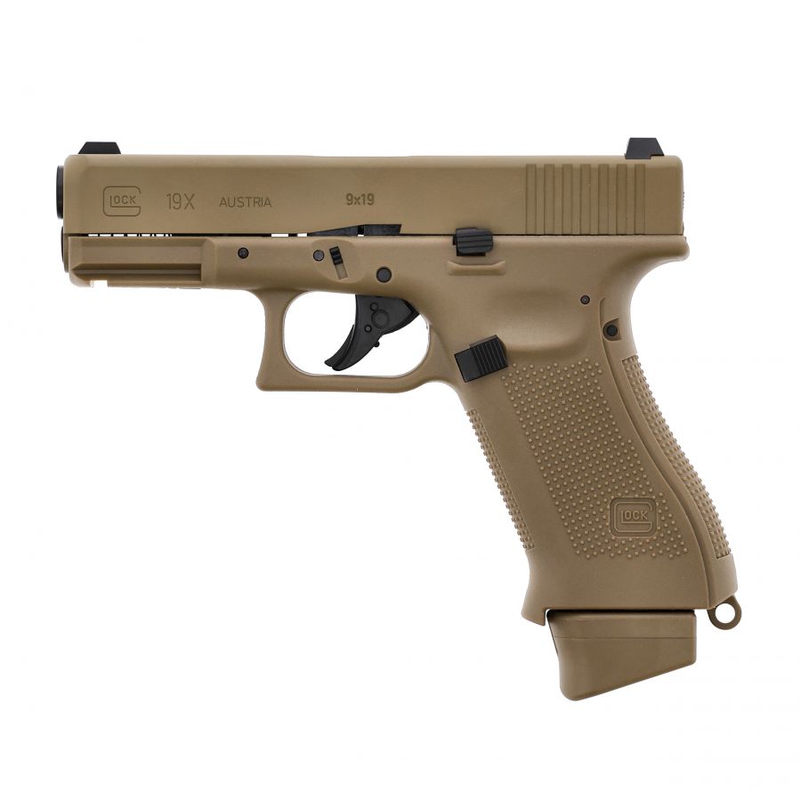 Replika pistolet ASG Glock 19X 6 mm coyote CO2 1/9