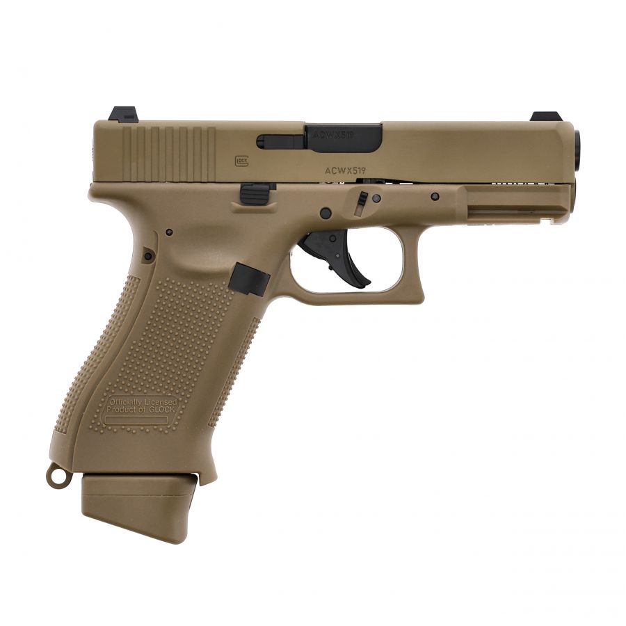 Replika pistolet ASG Glock 19X 6 mm coyote CO2 2/9