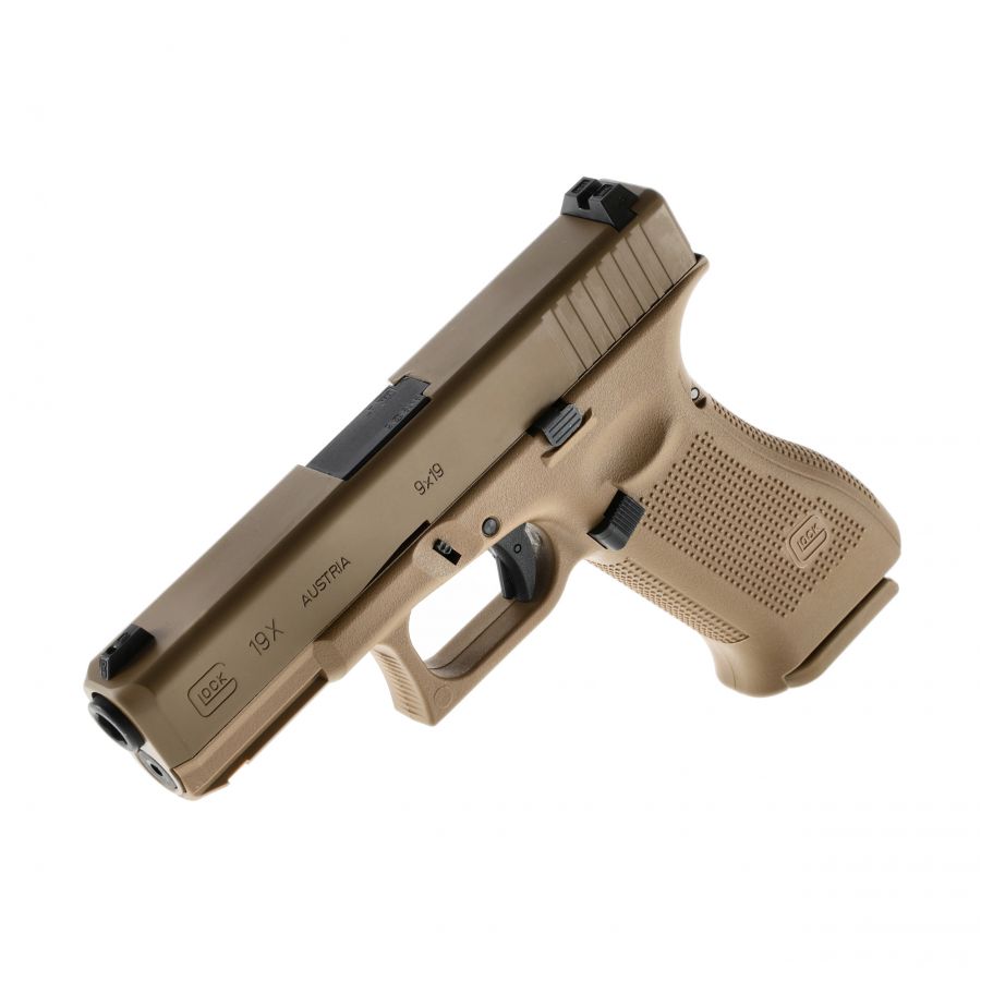 Replika pistolet ASG Glock 19X 6 mm coyote green gas 3/9