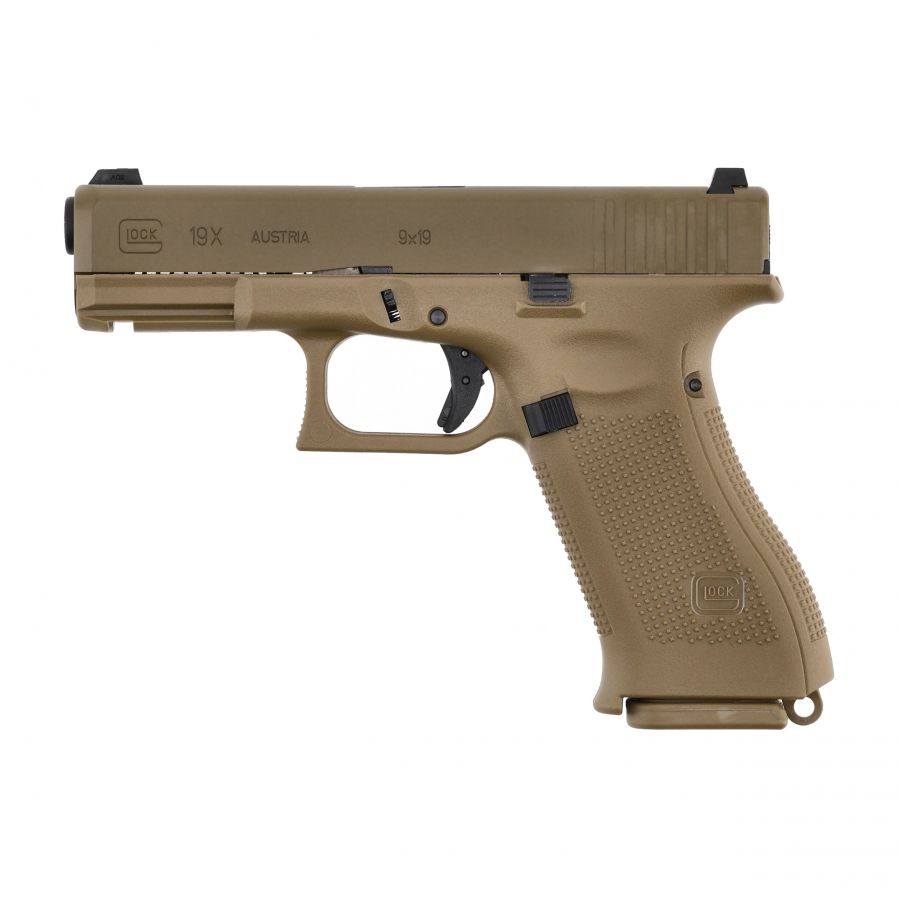 Replika pistolet ASG Glock 19X 6 mm coyote green gas 1/9