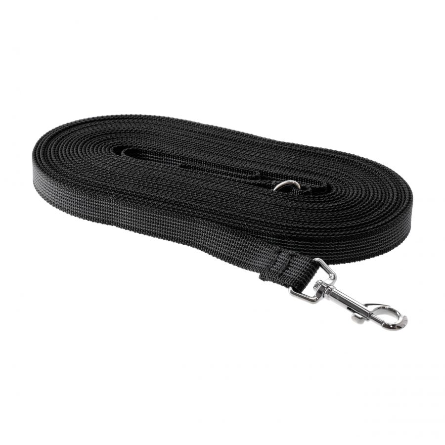 Rubberized leash 4wild anti-slip. 10 m black 4/5