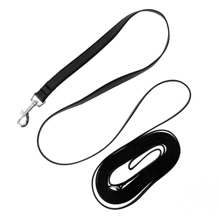 Rubberized leash 4wild anti-slip. 3 m black 3/5