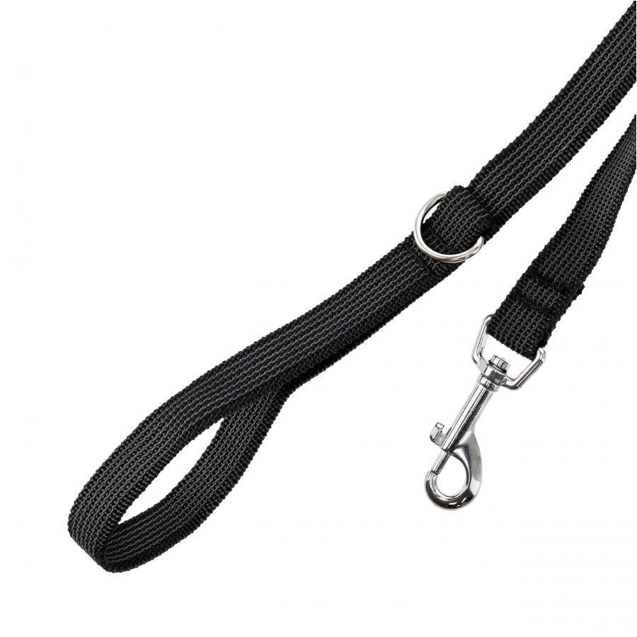 Rubberized leash 4wild anti-slip. 3 m black 2/5