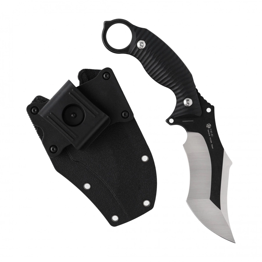 Ruike knife F181-B1 black and silver fixed blade 3/5