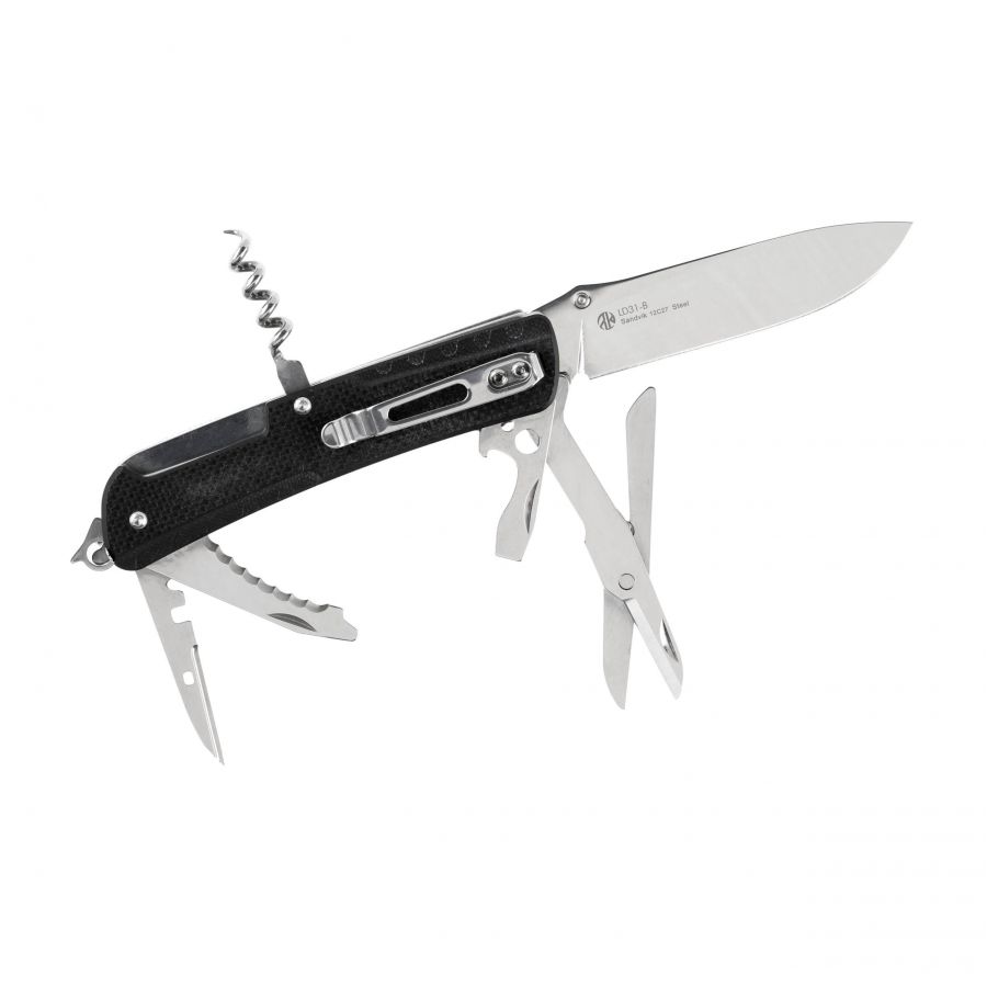 Ruike LD31-B folding pocket knife, multi-function, black 2/7