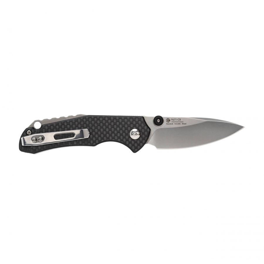 Ruike P671-CB black folding knife 2/5