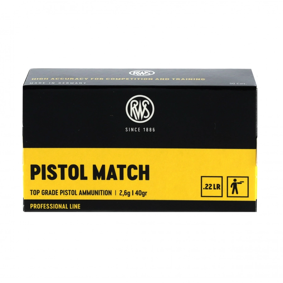 RWS .22lr Pistol Match 2.6g/40gr ammunition 4/4