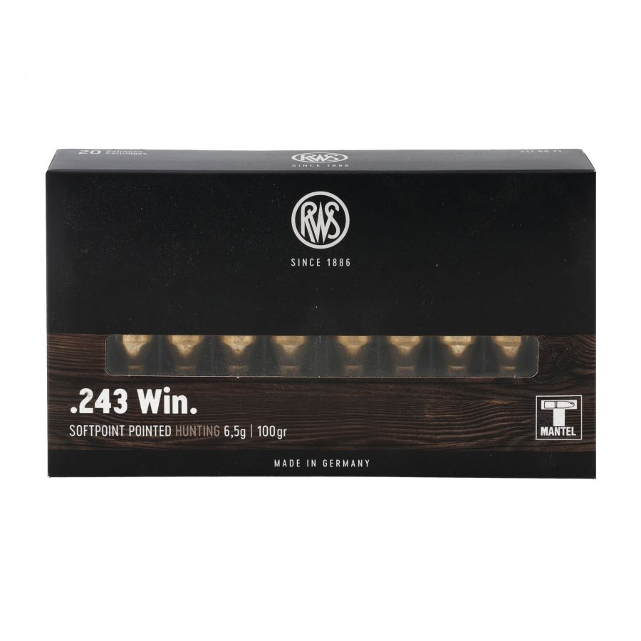 RWS ammunition cal. .243 WIN TMS 6.5 g 4/4