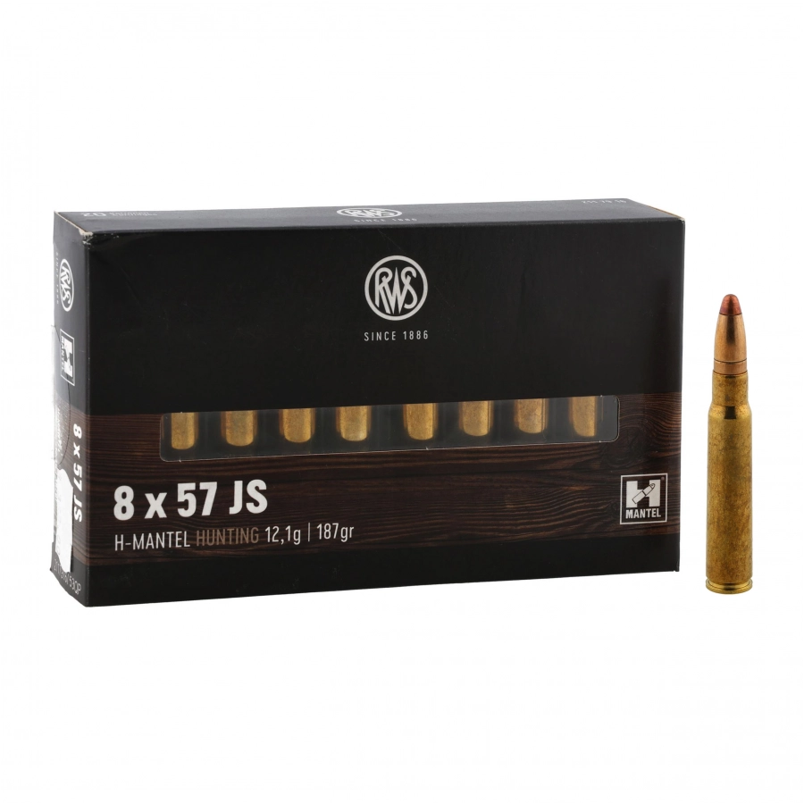 RWS ammunition cal. 8x57 JS H-Mantel 12.1 g 1/4