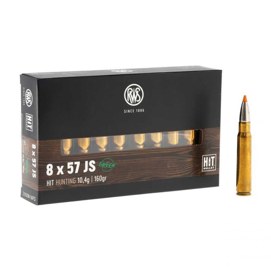 RWS ammunition cal. 8x57 JS HIT 10.4 g 1/4