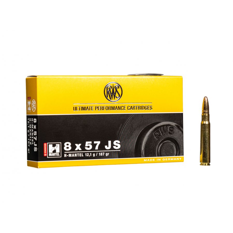 RWS ammunition cal. 8x57 JS HMK 12.1 g 1/2